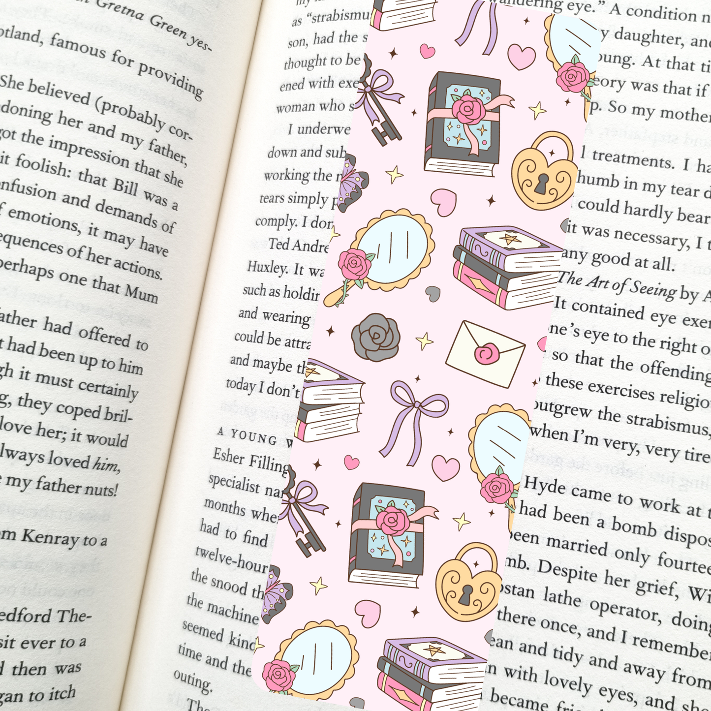 Romantasy Reader Pastel Bookmark | Bookish Romance