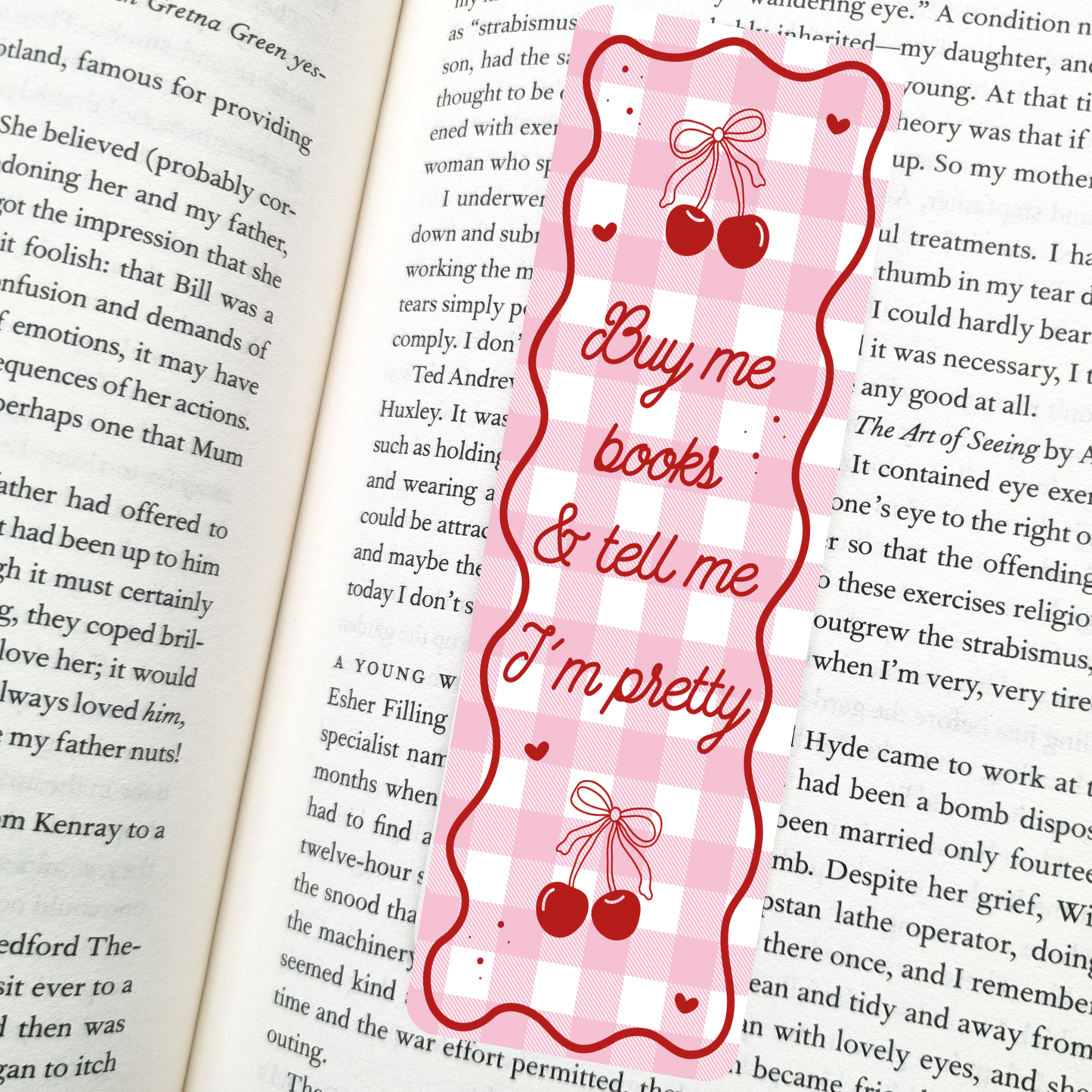 Buy Me Books Tell Me I'm Pretty Bookmark
