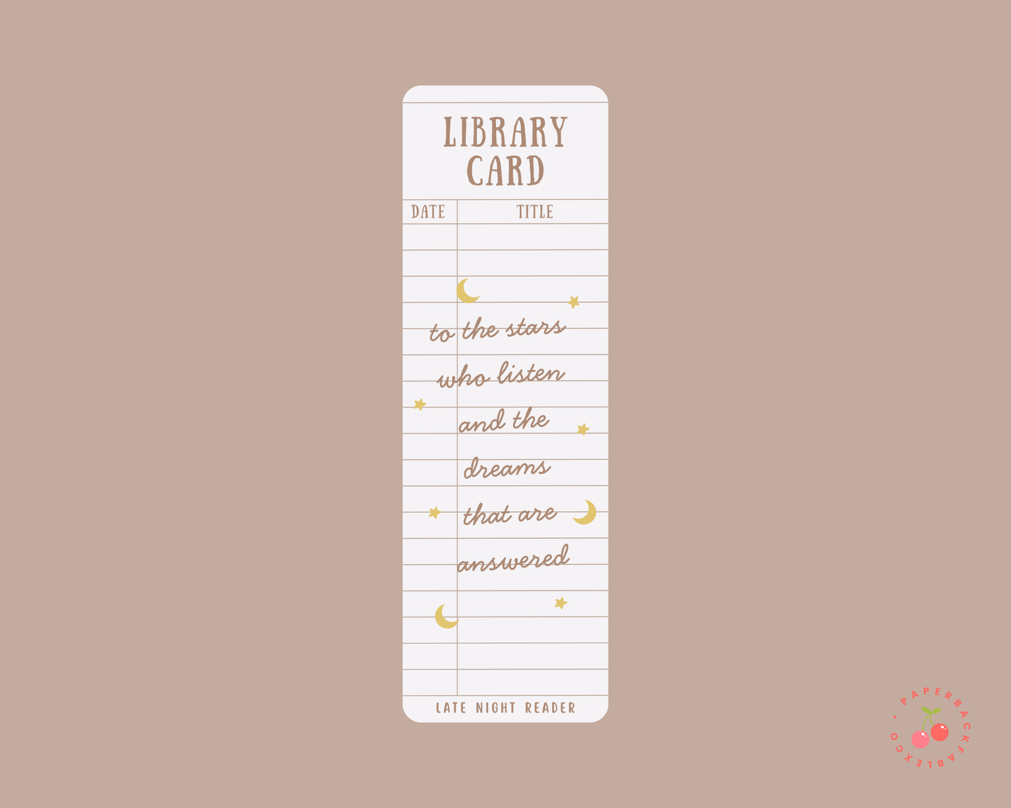 ACOTAR Library Card - Bookmarks