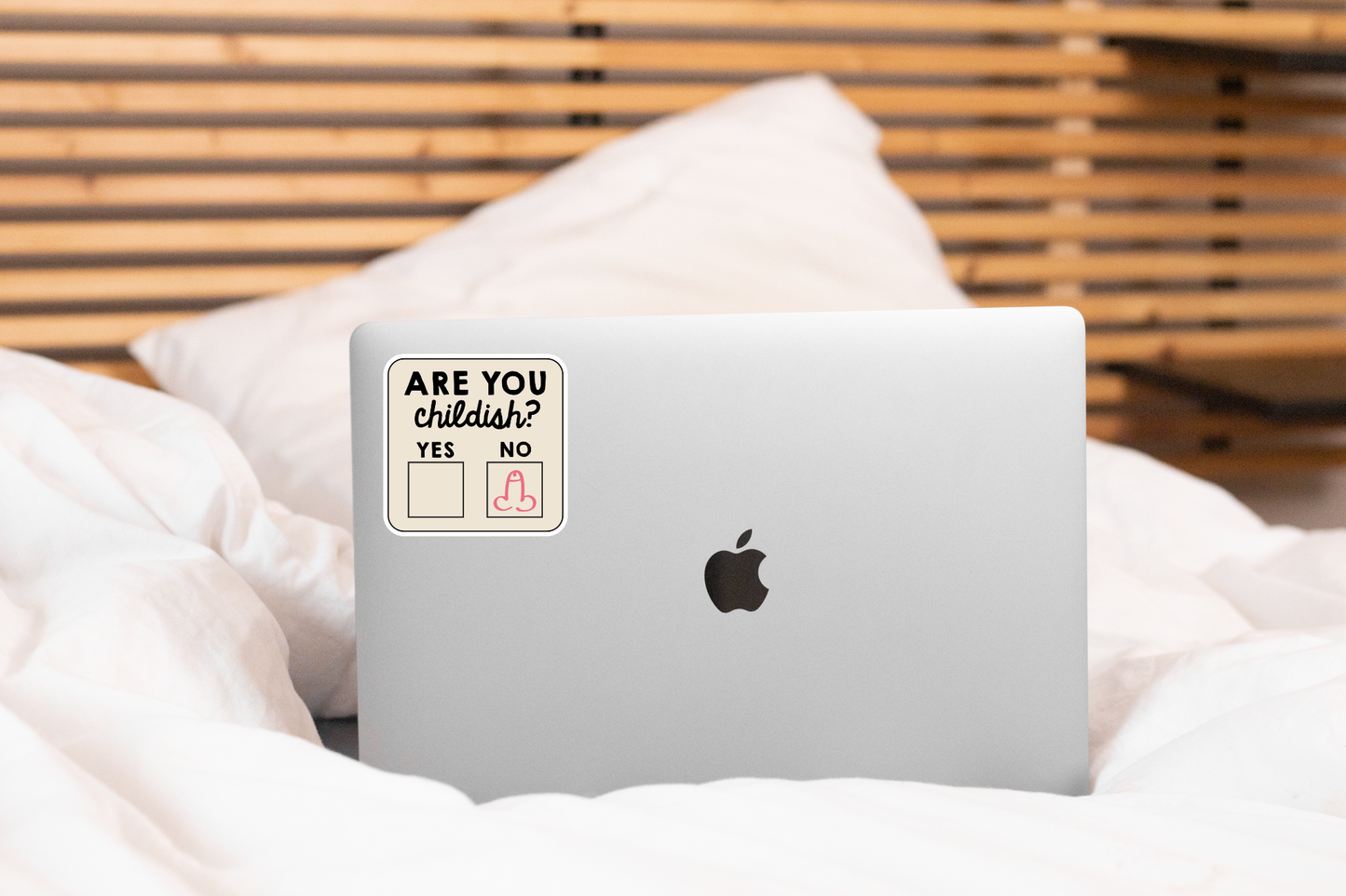 Are You Childish? Sticker - cute, funny, penis, adult,