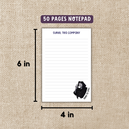 Suriel Tea Company Notepad | ACOTAR Sarah J Maas
