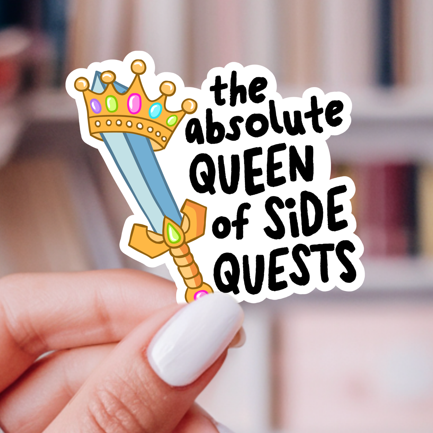 Queen Of Side Quests ADHD Sticker 