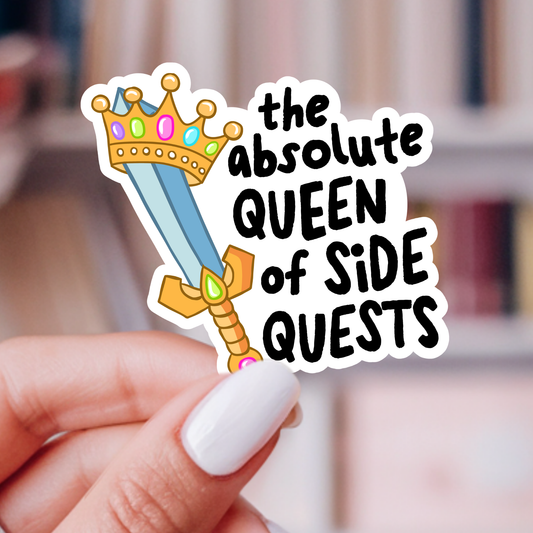 Queen Of Side Quests ADHD Sticker 