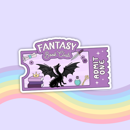 Fantasy Reader Ticket Sticker 
