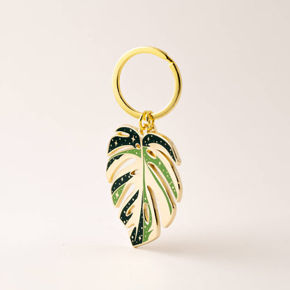 Monstera Thai Constellation Keychain Charm, Plant Lover Gift