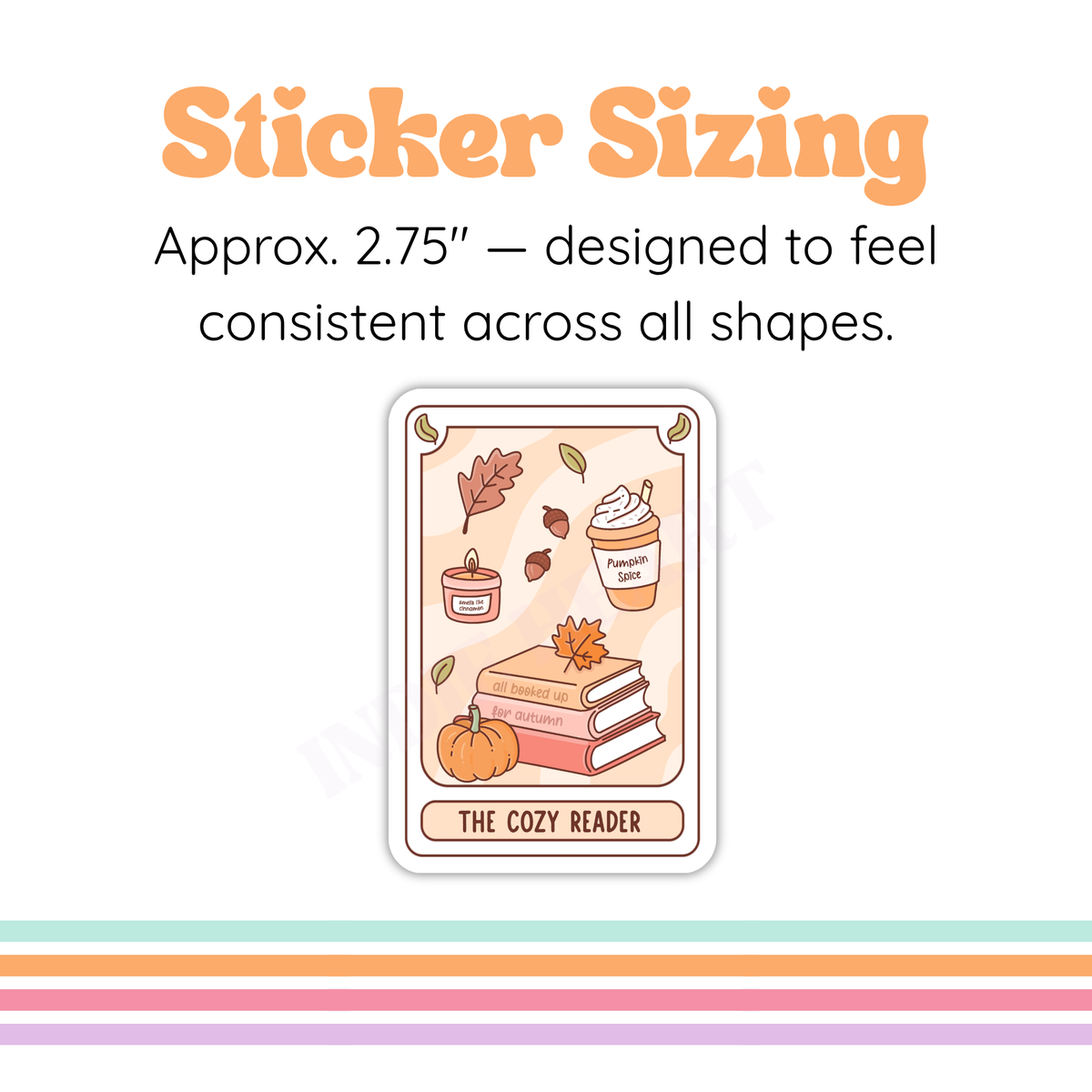 Cozy Autumn Reader Tarot Sticker– Bookish Fall