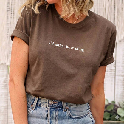 Comfort Colors I'd Rather Be Reading – Trendy Book Lover Tee