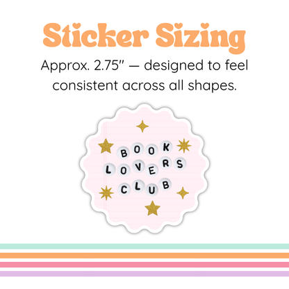Book Lovers Club Sticker | Bookish Gift