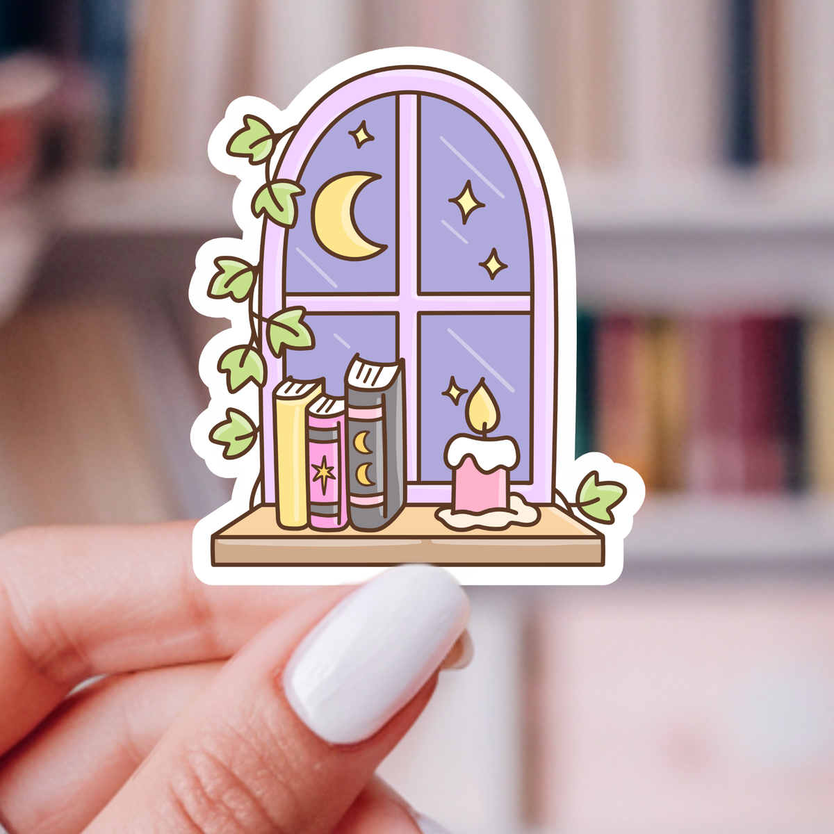 Bookish Witch Window Sticker– Midnight Reader