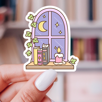 Bookish Witch Window Sticker– Midnight Reader