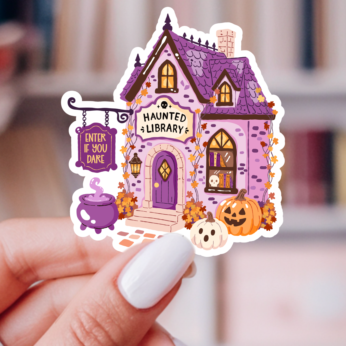 Haunted Library Sticker– Autumn Reader