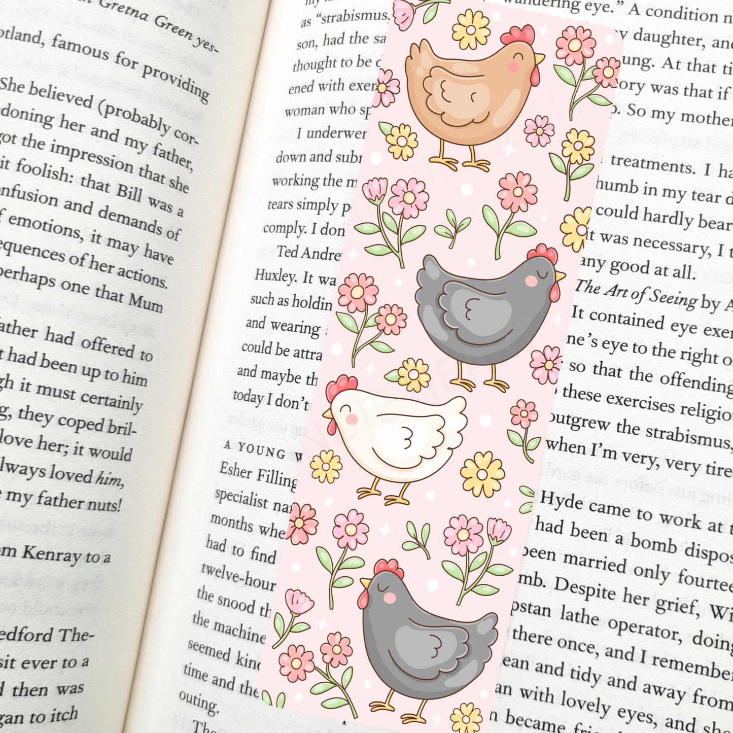Spring Chickens Bookmark | Spring Reader 