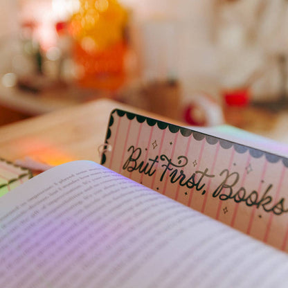 Bookmark With Tassel But First, Books