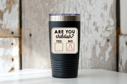 Are You Childish? Sticker - cute, funny, penis, adult,