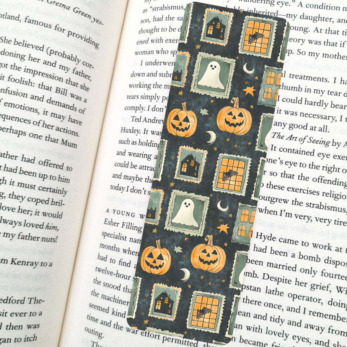 Haunted Stamps Bookmark – Soft Matte Laminated 