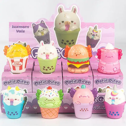 Colorful Fast Food Squishy Toy Set Stress Relief Gift