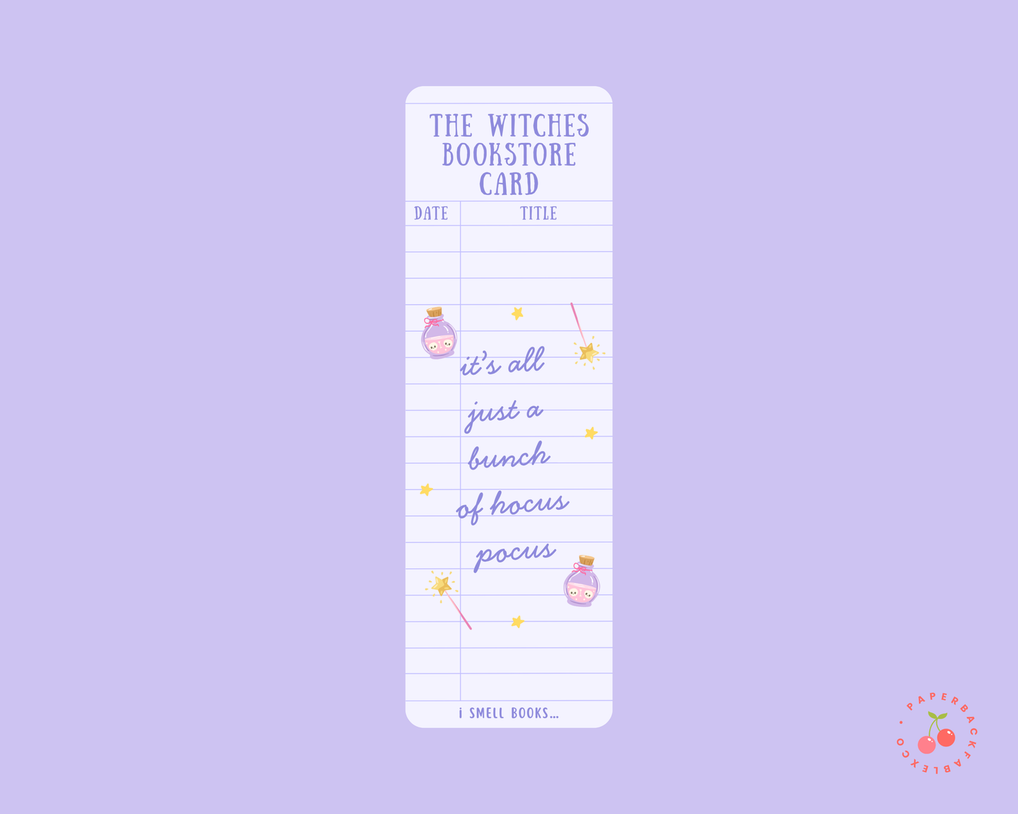 It's All A Bunch Of Hocus Pocus Library Card - Bookmarks