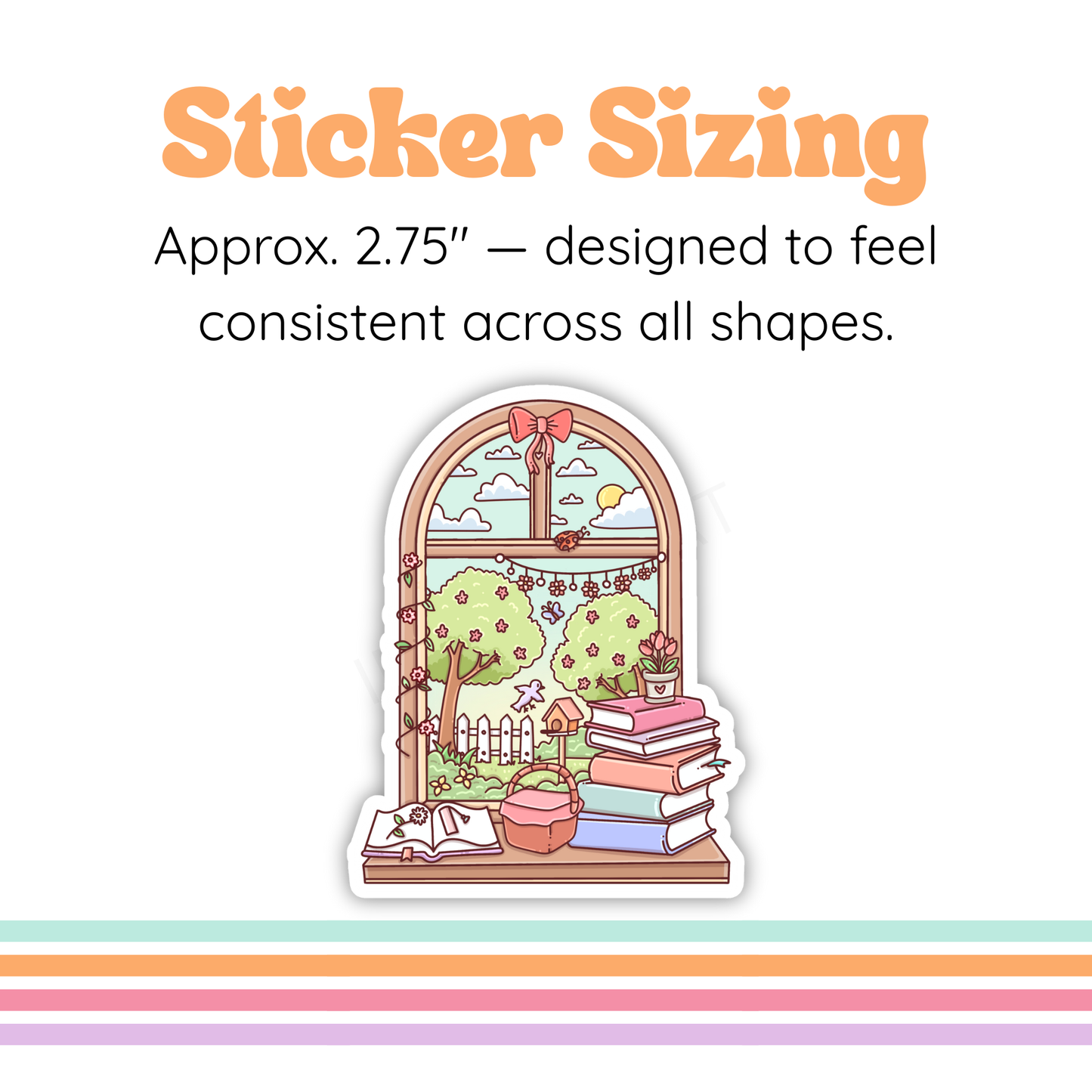 Bookish Window Sticker | Spring Reader