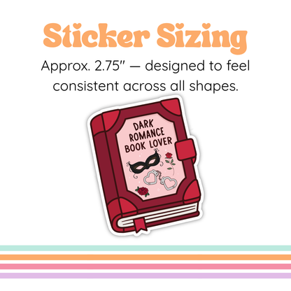Dark Romance Book Lover Sticker | Bookish Romance