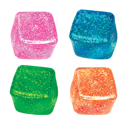 Fun Doh Glow in the Dark Squishy Sparkle Cube - 12/Display