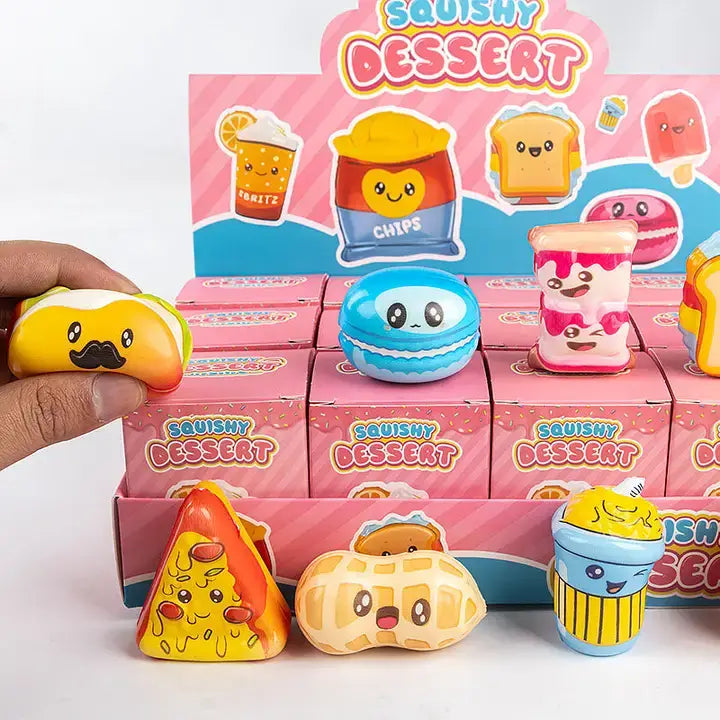 Colorful Fast Food Squishy Toy Set Stress Relief Gift