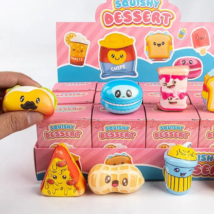 Colorful Fast Food Squishy Toy Set Stress Relief Gift