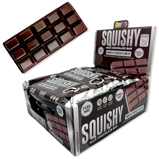 Fun Doh Scented Chocolate Bar Slow Rise Squishy - 12/Display