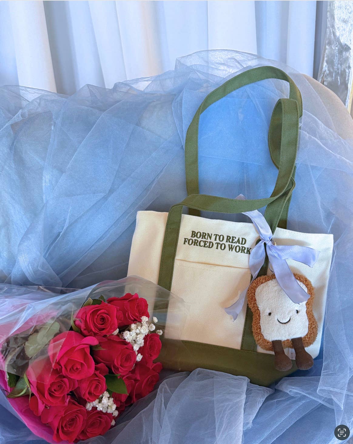 Bookish Mini Tote | Born to Read Forced to Work