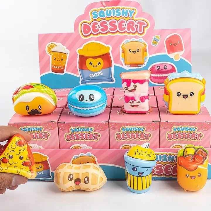 Colorful Fast Food Squishy Toy Set Stress Relief Gift