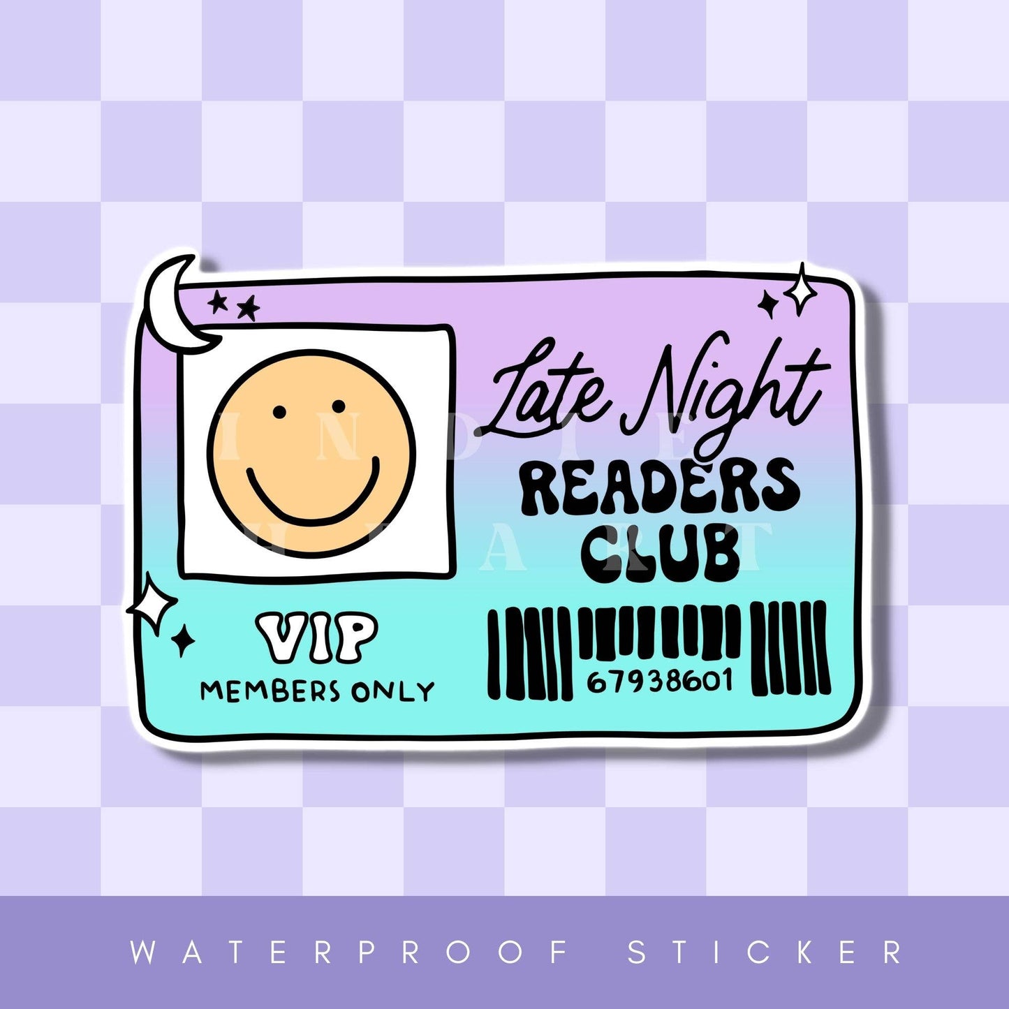 Late Night Reader's Club Sticker