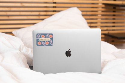 First of All, Eat a Dick Sticker - funny, flowers, swearing
