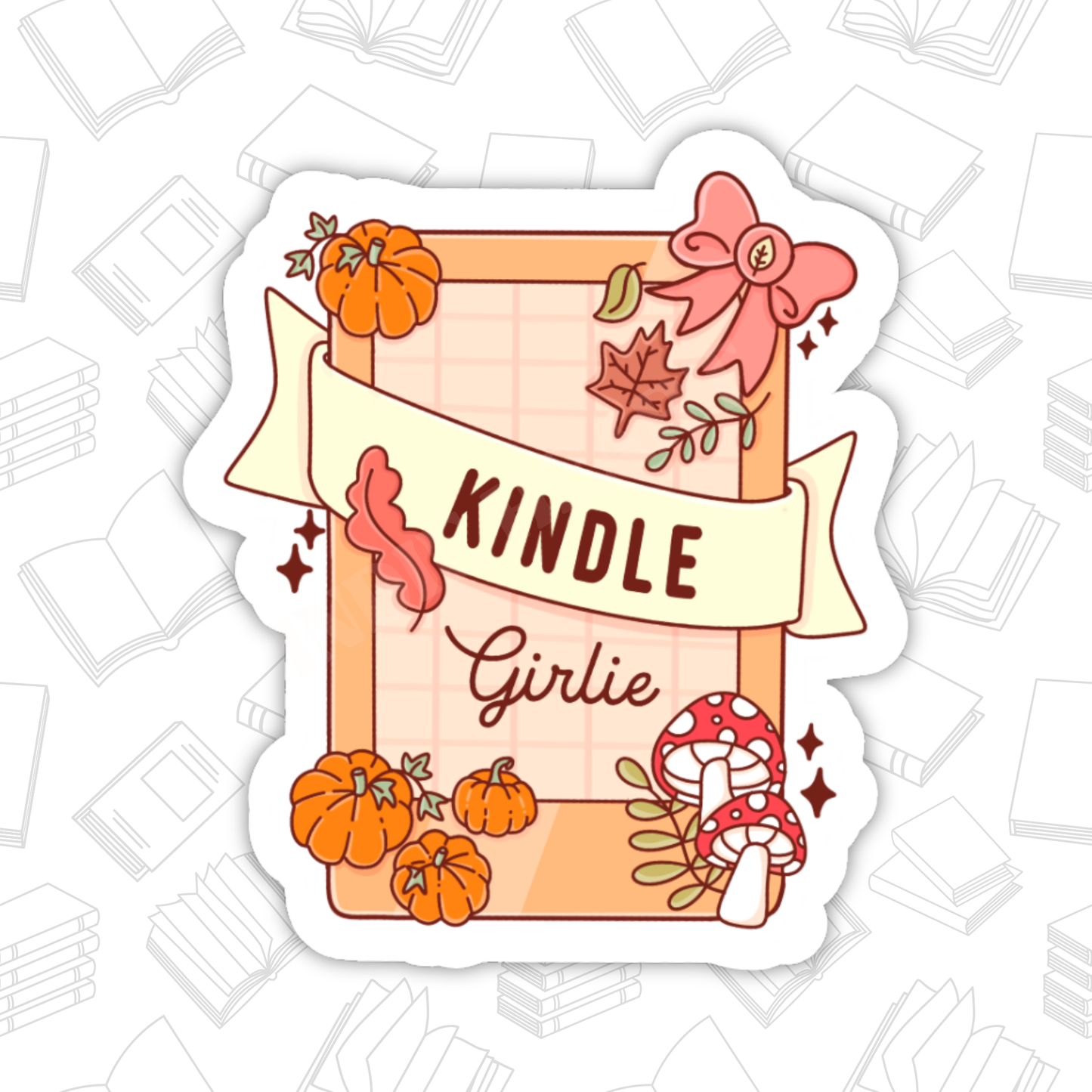Fall Kindle Girlie Sticker – Bookish, Glossy Vinyl 