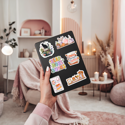 Hello Fall Fox Bookshelf Sticker – Bookish, Glossy Vinyl