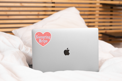 Swearing Helps Sticker - heart, naughty, cute, funny