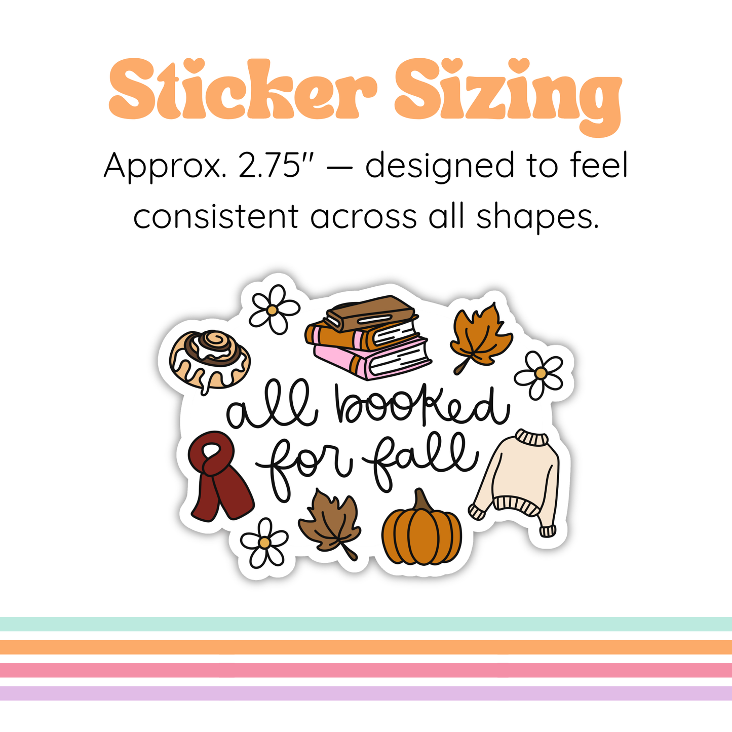 My Fall is Booked Sticker– Bookish Fall Reading