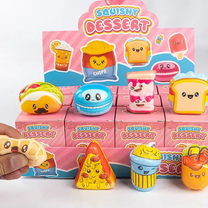 Colorful Fast Food Squishy Toy Set Stress Relief Gift