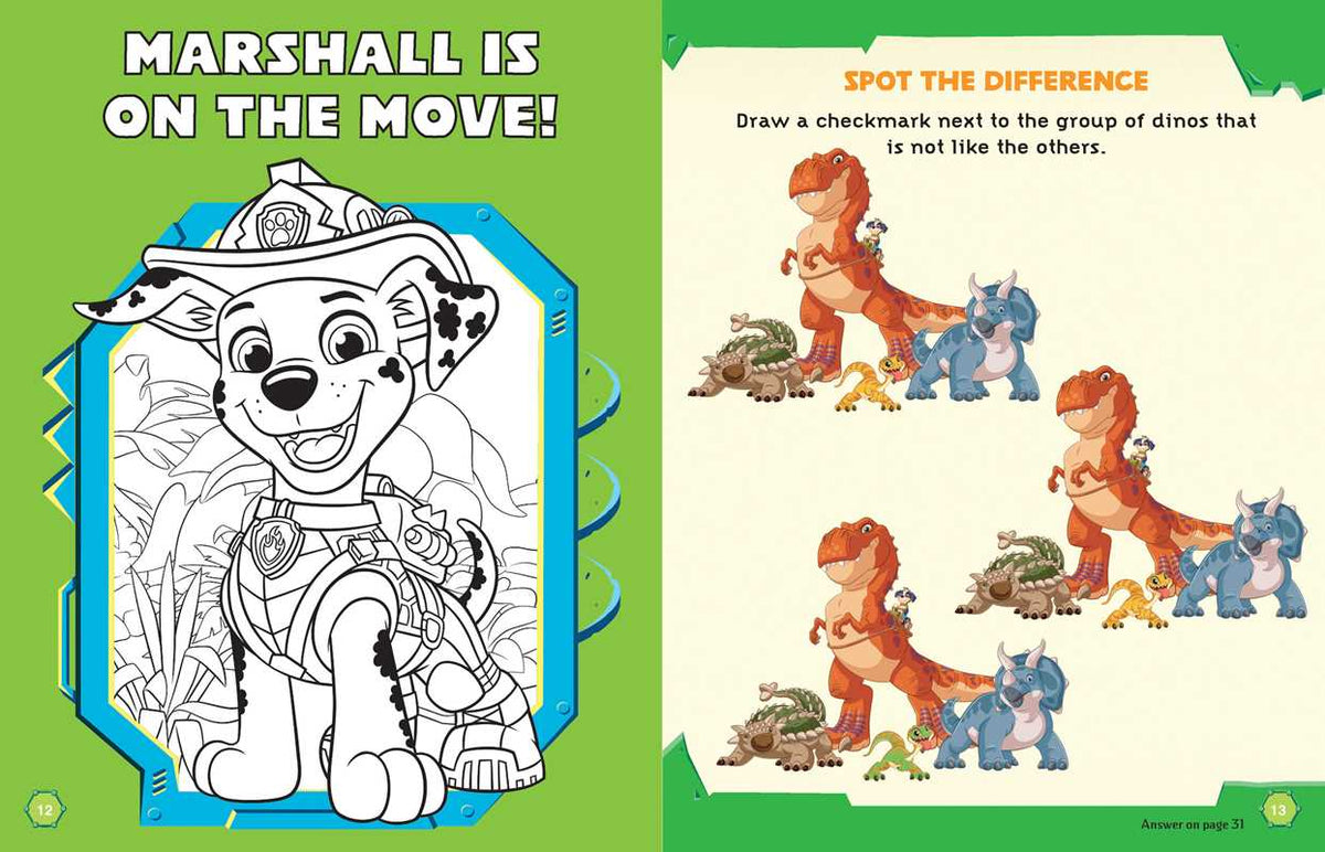 Paw Patrol The Dino Movie: Book and Magnetic Play Set by Editors of Studio Fun International